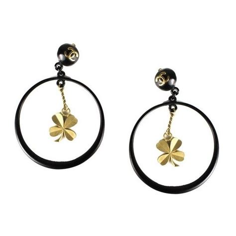 black clover earrings chanel